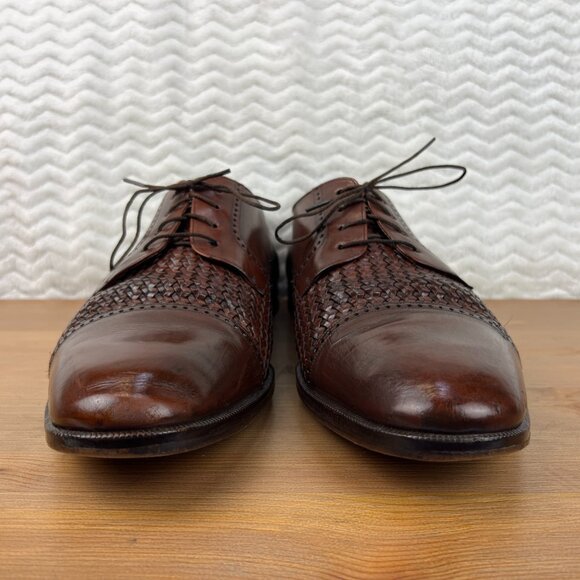 MEZLAN Mens Cancun Shoes Derby Basket Weave Leather Vero Cuoio Brown Size 11.5W main image 6